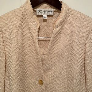 Vintage St. John Collection Ivory Knit Suit size 4